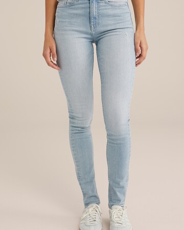WE Fashion Skinny Jeans i blå: framsida