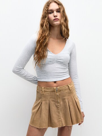 Pull&Bear Tričko - Sivá: predná strana
