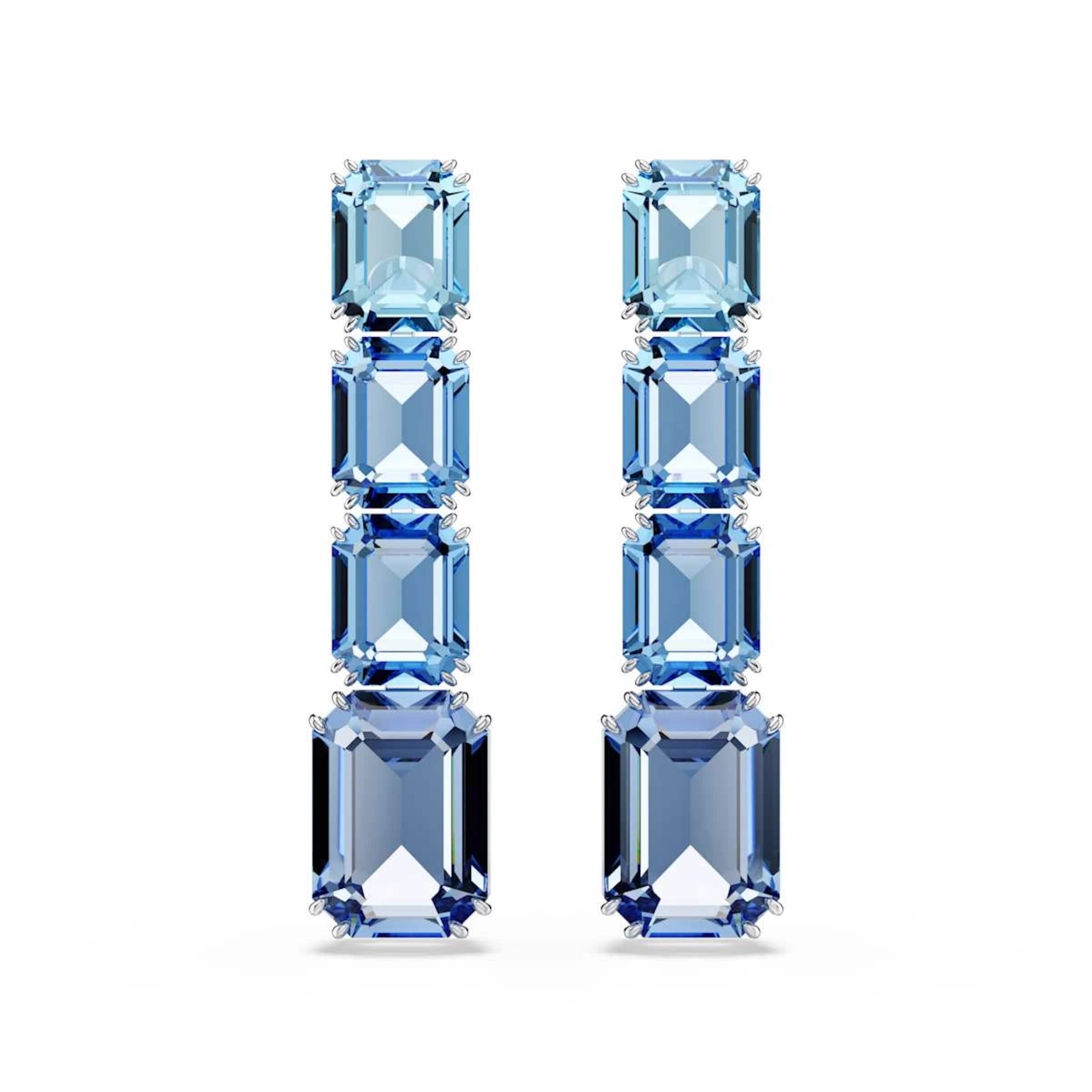 Swarovski Ohrringe in blau / hellblau, Produktansicht