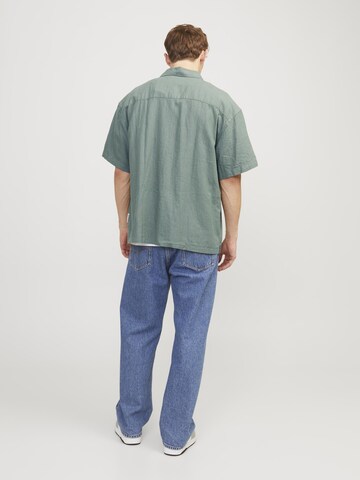 JACK & JONES Comfort fit Button Up Shirt 'JORFaro' in Green