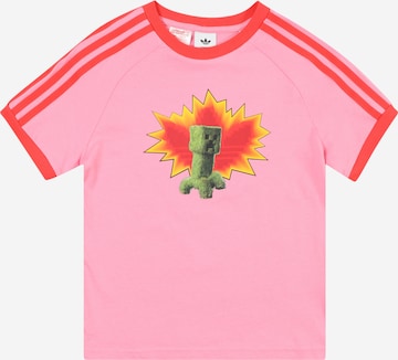 ADIDAS ORIGINALS Shirt 'Adidas Originals x Minecraft' in Pink: front
