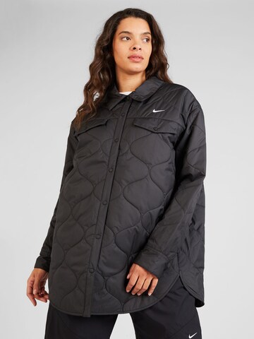 Nike Sportswear Athletic Jacket 'ESSNTL' in Black: front