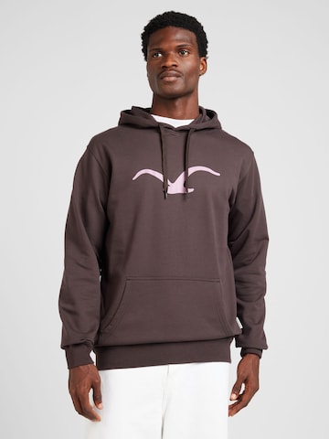 Cleptomanicx Sweatshirt 'Mowe' in Braun: Vorderseite