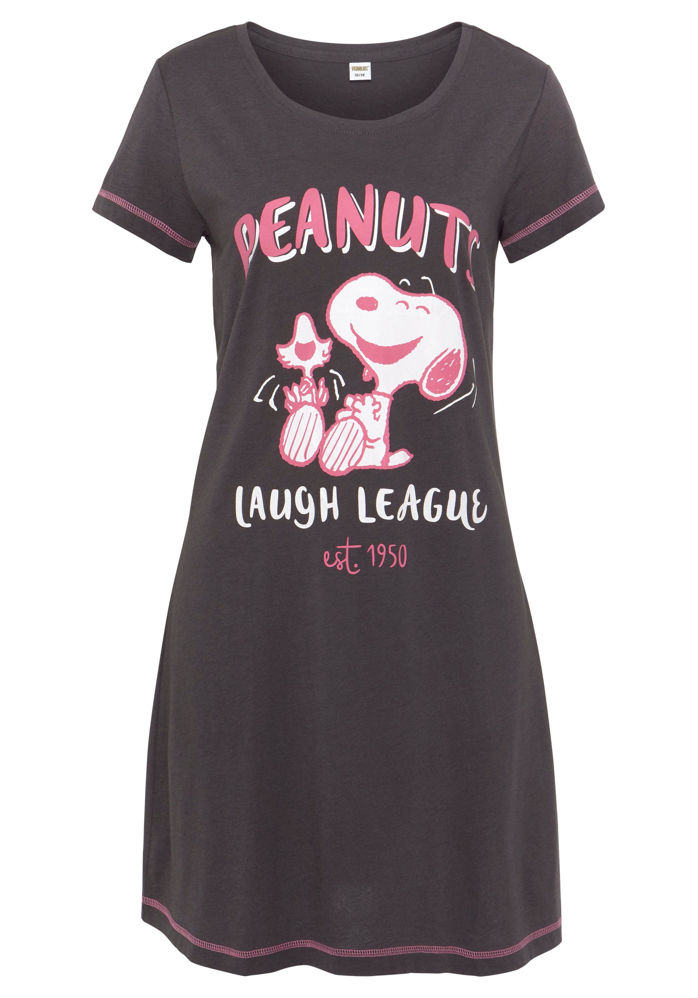 PEANUTS Nightgown in Grey: front
