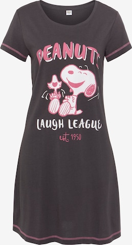 PEANUTS Nachthemd in Grau: Vorderseite