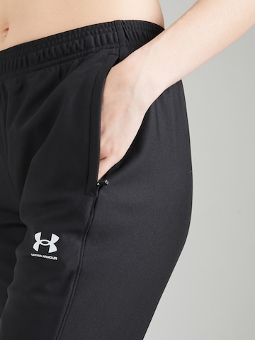 UNDER ARMOUR Slimfit Sporthose  'Challenger' in Schwarz