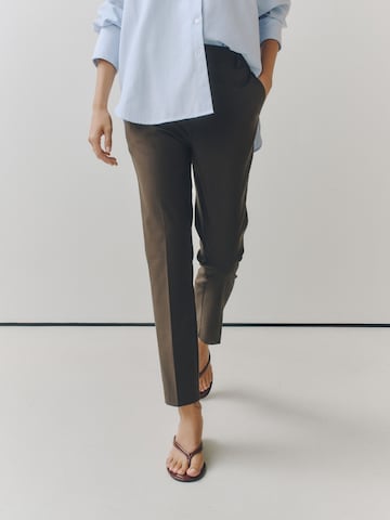 Next Regular Pleated Pants in Brown