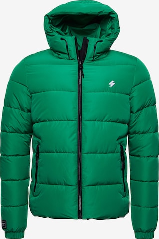 Superdry Winter Jacket in Green: front