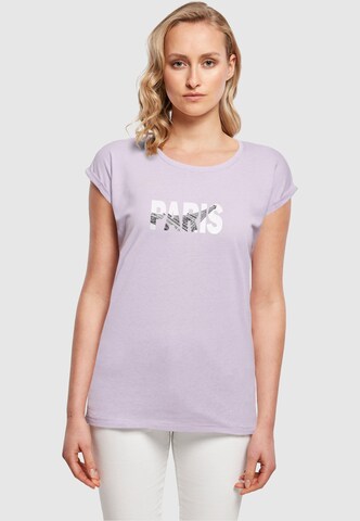 T-shirt 'Paris Eiffel Tower' Merchcode en violet : devant