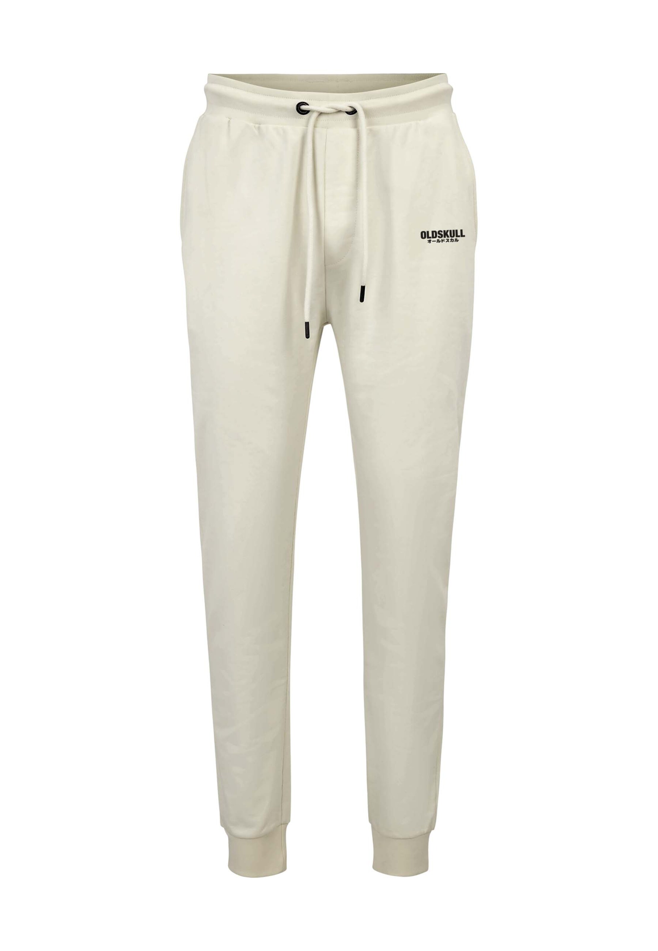 Oldskull Regular Pants 'Basic Osk' in White: front