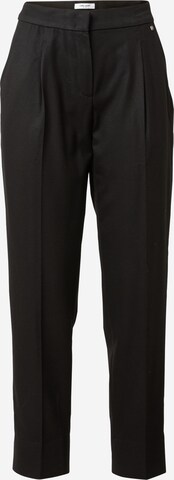 GERRY WEBER Regular Pleat-front trousers in Black: front