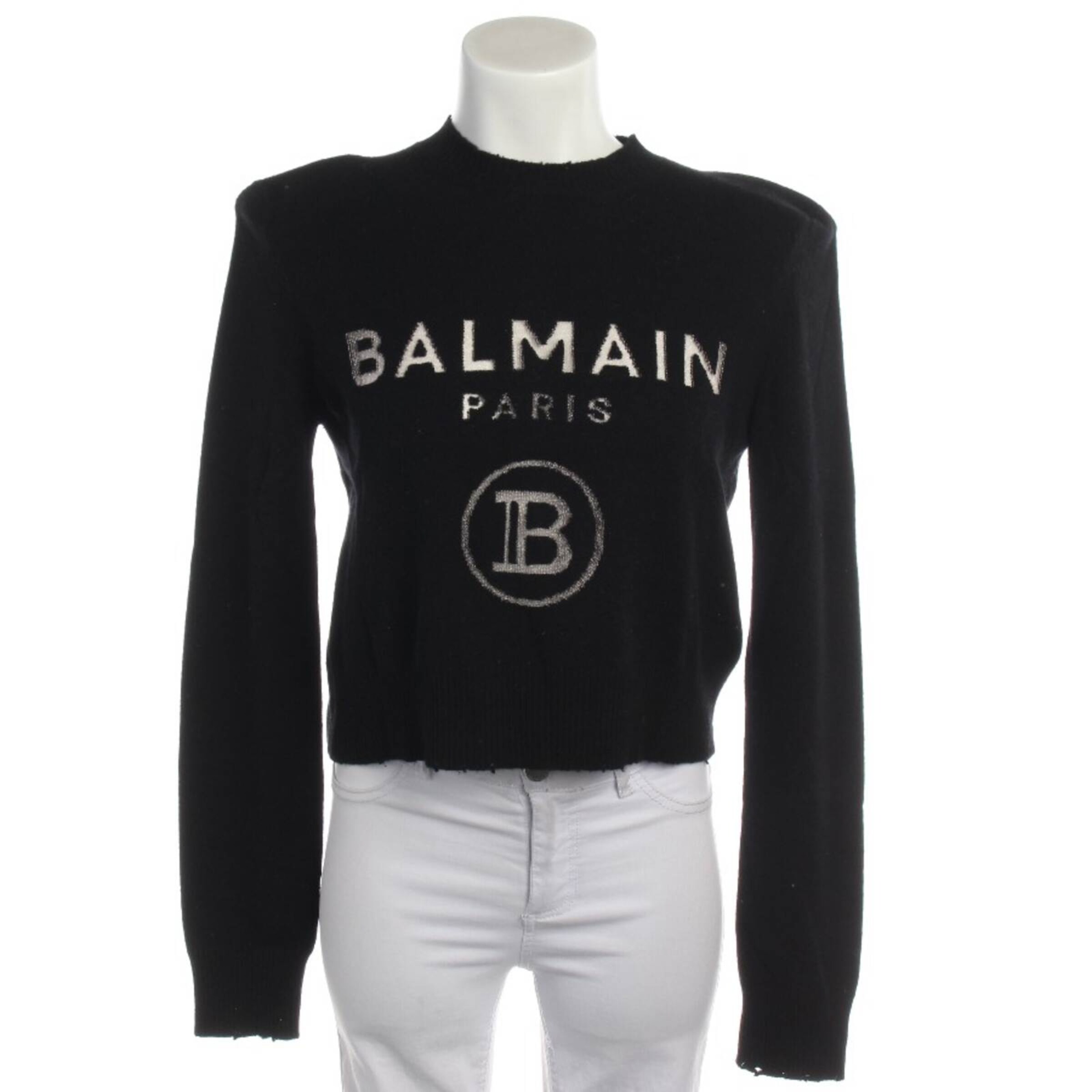 Balmain Pullover / Strickjacke XS in Schwarz: Vorderseite
