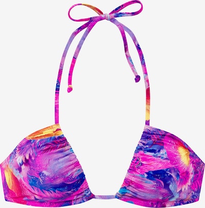 VENICE BEACH Bikini gornji dio veličine 70/A/B u tamno plava / neonsko ljubičasta / narančasta / crvena, Pregled proizvoda