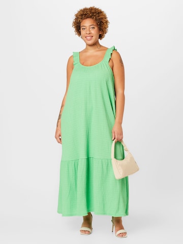 PIECES Curve Summer Dress in Green