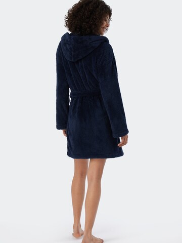 SCHIESSER Short Bathrobe in Blue