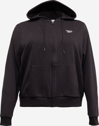 Reebok Sportsweatjacke in schwarz / weiß, Produktansicht