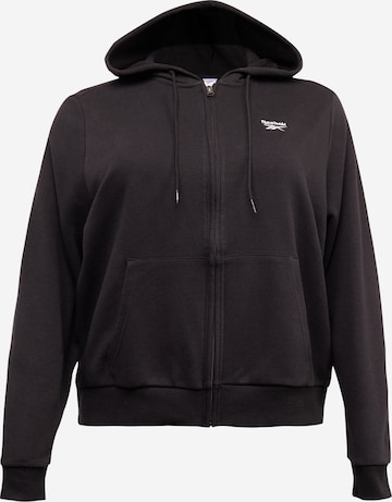 Reebok Sportsweatjacke in Schwarz: predná strana