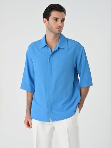 Antioch Comfort fit Button Up Shirt in Blue