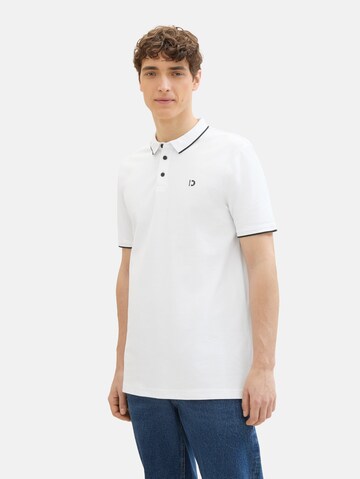 T-Shirt TOM TAILOR DENIM en blanc : devant