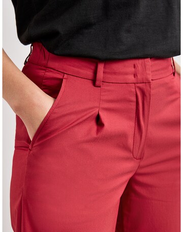 GERRY WEBER Wide leg Pleat-Front Pants in Red