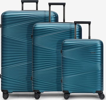 Pactastic Suitcase Set in Blue: front