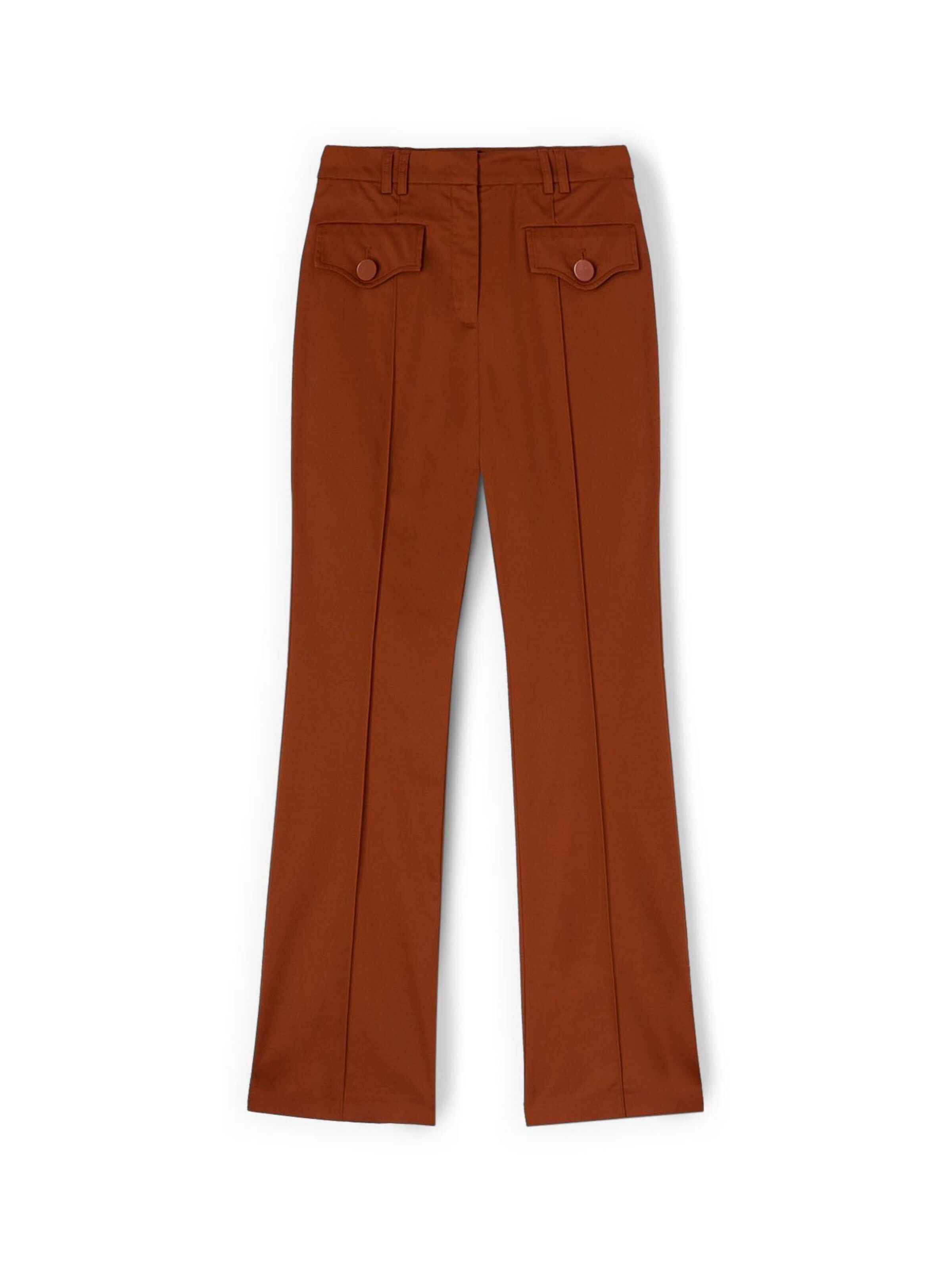 MOTIVI - Acampanado Pantalón en naranja: frente