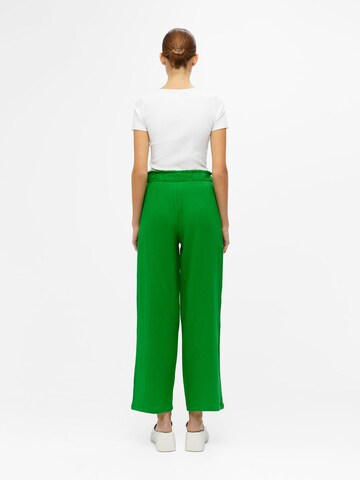 OBJECT Široke hlačnice Hlače 'Carina' | zelena barva