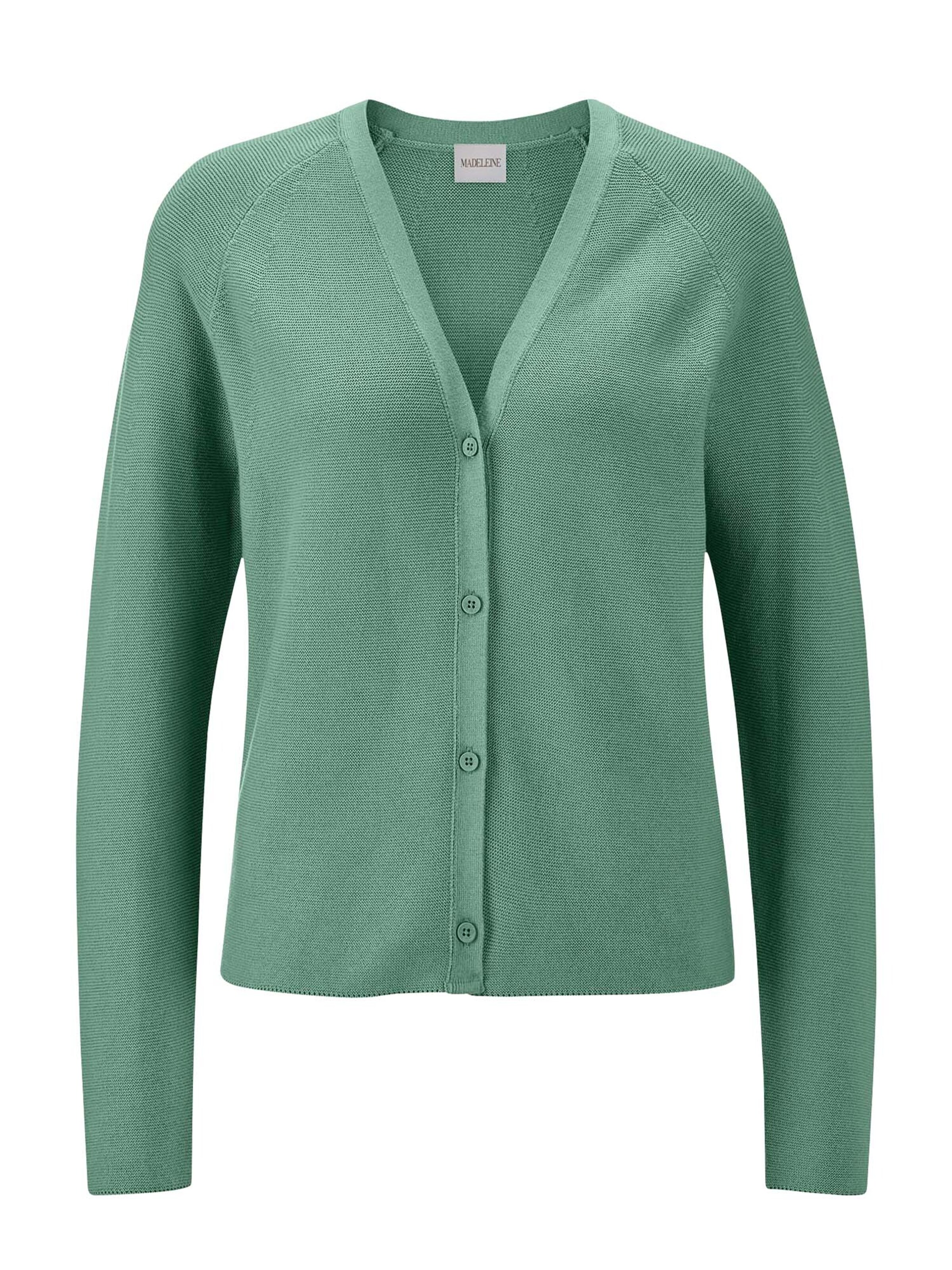 Cardigan MADELEINE en vert : devant