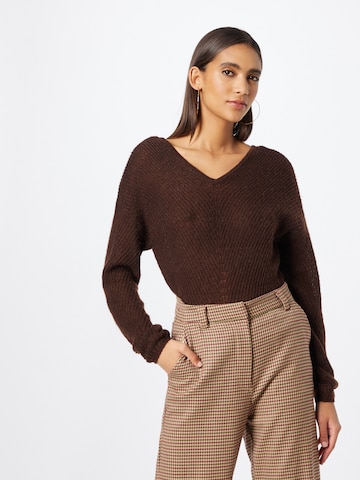 VERO MODA Pullover 'STINNA' in Braun: predná strana