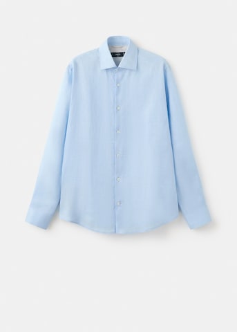 MANGO MAN Slim fit Button Up Shirt 'Tucan' in Blue