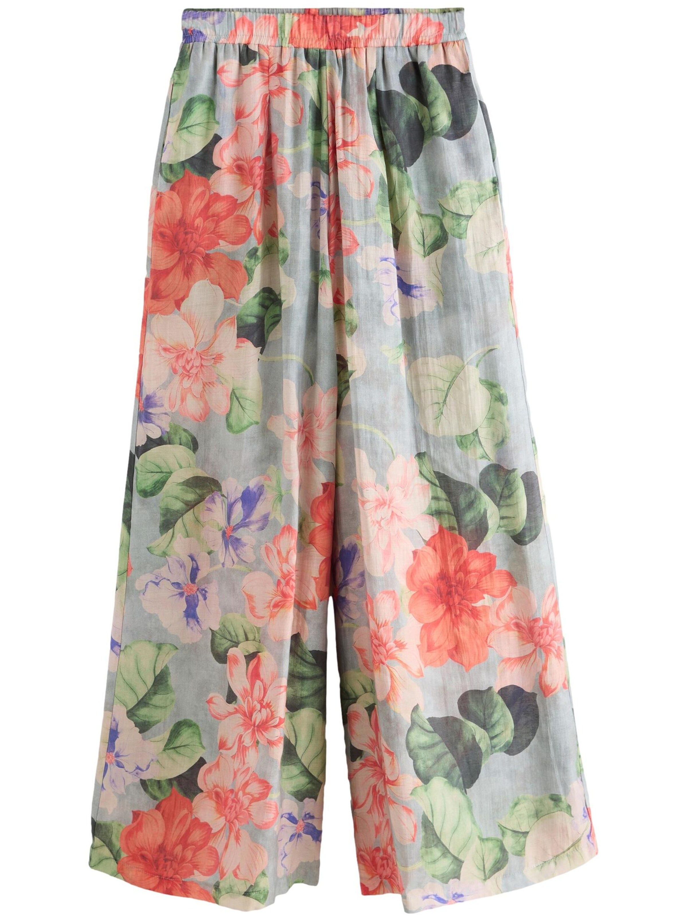 Next Широки крачоли Панталон в синьо: отпред