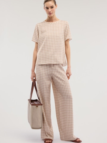 Wide Leg Pantalon Trussardi en beige : devant