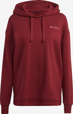 ADIDAS TERREX Athletic Sweatshirt in Red: front