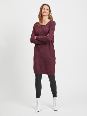 VILA Knitted dress in Red