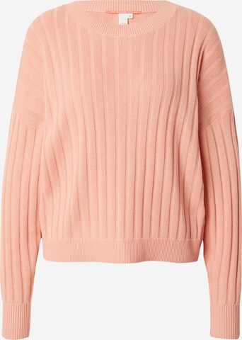 Pull-over QS en orange : devant