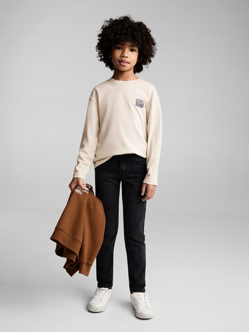 MANGO KIDS Slimfit Kavbojke | črna barva: sprednja stran