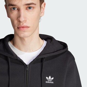 ADIDAS ORIGINALS Sweat jacket 'Trefoil Essentials' in Black