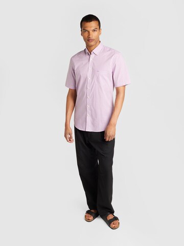 FYNCH-HATTON Regular Fit Hemd 'Classic Vichy' in Lila