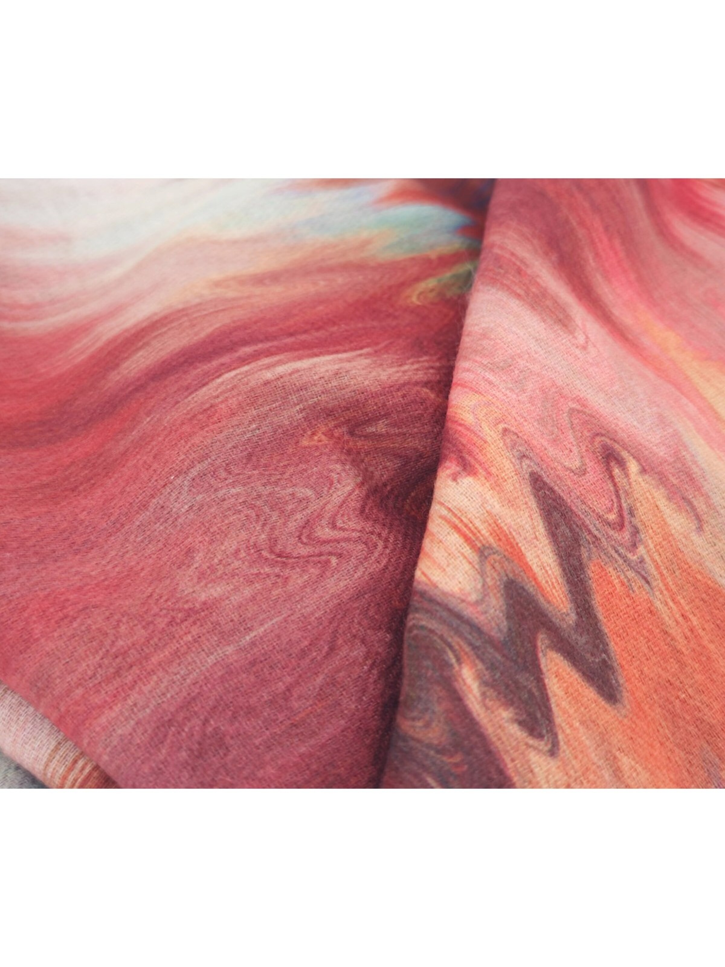 styleBREAKER Schal 'Loop Schal mit Aquarell Wellenmuster'‌‌‌ in Rot