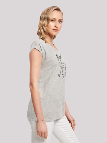 T-shirt 'Winter Christmas Deer' F4NT4STIC en gris