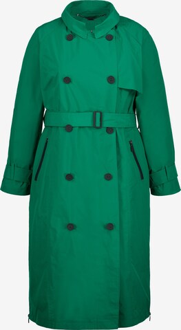 Ulla Popken Between-Seasons Coat in Green