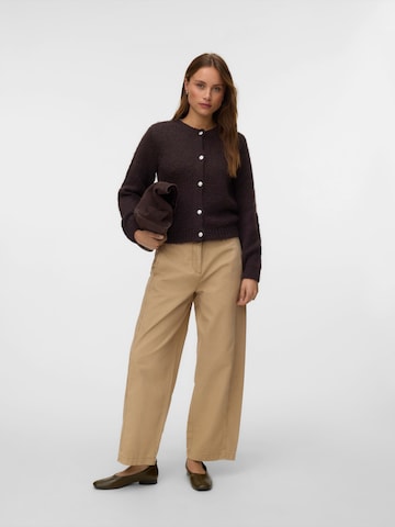 VERO MODA Knit Cardigan 'VMMAYBE JEWEL' in Brown