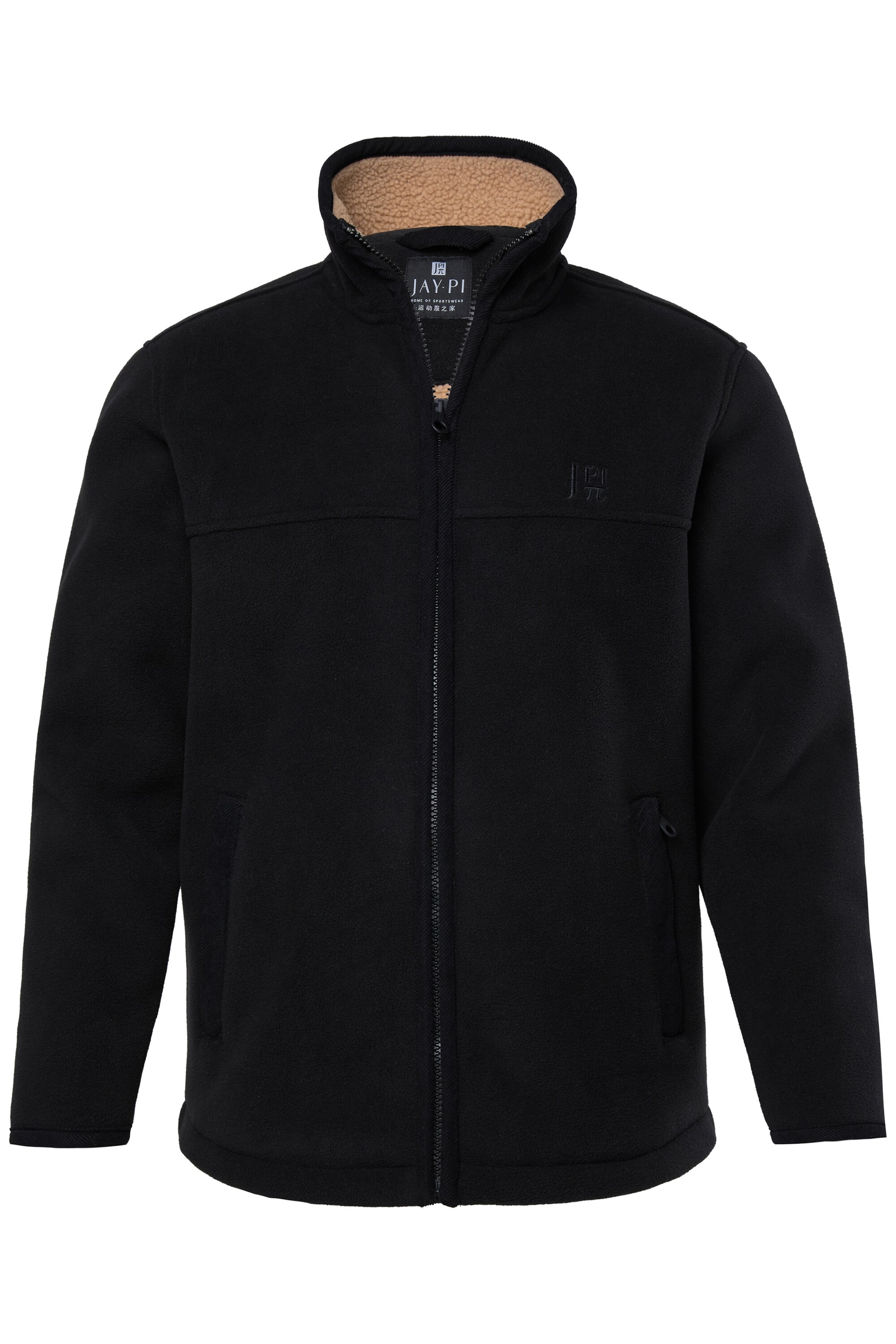 JAY-PI Fleece jas in Zwart: voorkant