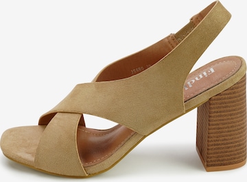 Findlay Sandale 'CALA' in Braun: Vorderseite