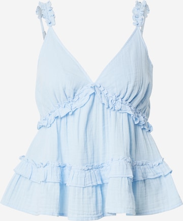 YAS - Top 'YASANINO' em azul: frente