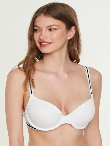 C&City Push-up Bra in White: front