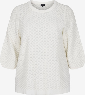 Pull-over Zizzi en blanc : devant