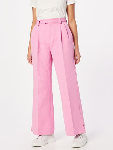 Regular Pantalon à pince 'Deni' Soulland en rose : devant