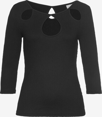 LASCANA Shirt in Schwarz: predná strana