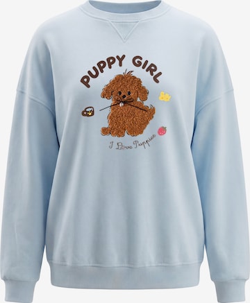 Sweat-shirt MYMO en bleu : devant
